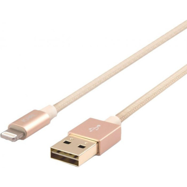 Кабель JCPAL Lightning - Dual USB, iPhone SE, 5, 5S, 6, 6S, 7, 7 Plus (Gold)